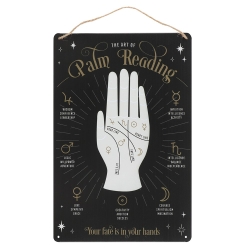 Metalowa Tabliczka Dekoracyjna Palm Reading